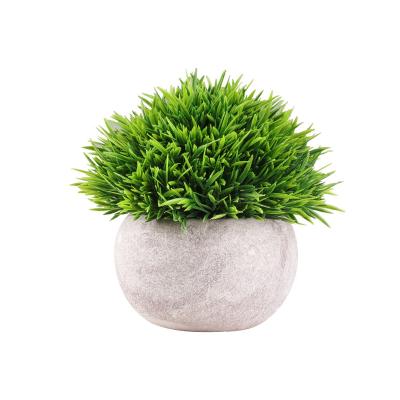 China Indoor simulation home plant home office decoration ball simulation grass ball potted semi-round bonsai artificial potted decoration office wholesale for sale