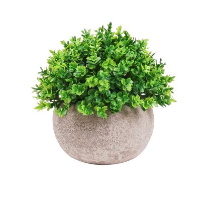 China New Design Plastic Artificial Bonsai Plant Home Office Decoration Grass Ball Plant Bonsai For Home Decor Mini Potted Artificial Plants Fake for sale