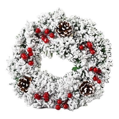 China Chirstmas Decor Artificial Christmas Wreath Window Wall Decoration Home Door Braids Christmas Wreath Garlands for sale