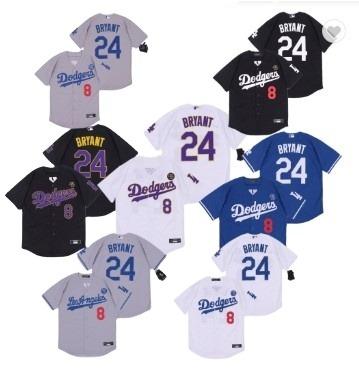 China Newest LA #8/#24 Bryant KB Antibacterial Embroidered Baseball Jerseys for sale