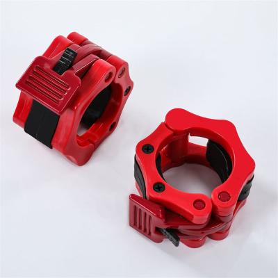 China Manufacturer 25mm/28mm/30mm/50mm Colorful Direct Barbell Bars Hugger Collars Quick Release Barbell Sling Clamps for sale