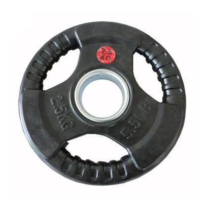 China Durable Weight Plates Black 2.5kg/5kg/10kg/15kg/20kg/25kg Rubber Coated Plates Gym Weight Plates for sale