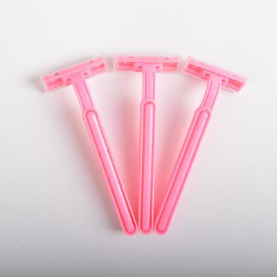 China Pink Twin Blade Women Razor Manufacturer Comfortable Good Quality 10 Pieces for sale