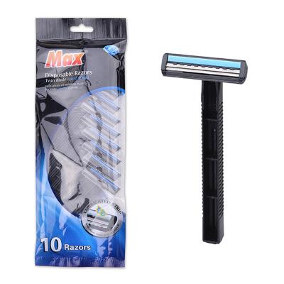 China Max Brand Popular Twin Blade Competitive Price Disposable Razor for sale