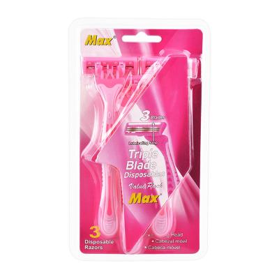 China Triple Blade Max Hot Products Changeable Blade Razor Disposable Shaving Razor for sale