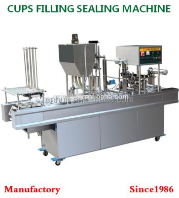 China Plastic Beverage Cups Filling And Sealing Machine for sale