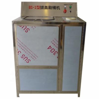 China Semi-automatic 5 gallon barrel inside and outside brush cleaning and decapping machine 800x750x1210mm for sale