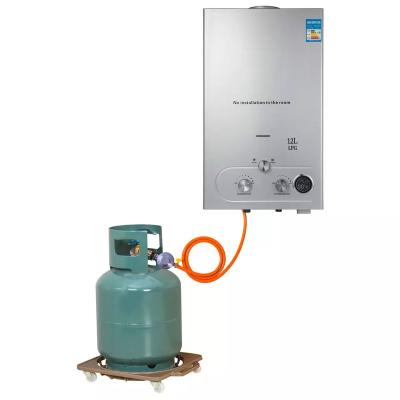 China 12L Natural Gas Outdoor High Pressure Hot Water Heater Wall Mounted Gas Automatic Instant Heating Water Heater for sale