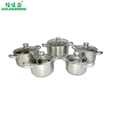 China High Quality 304 Stainless Steel Milano Sauce Casserole Double Handle Thermos Insulated Cookware Set for Cooking Food Soup Pot for sale