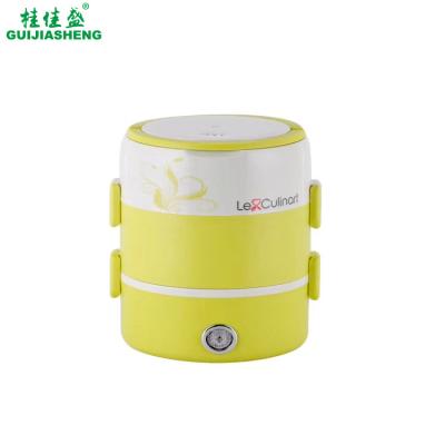 China Electric Round Lunch Box Stainless Steel Insert Bowl with Plastic Shell Metal Electric Rice Cooker 2/3 Layers for Cooking for sale