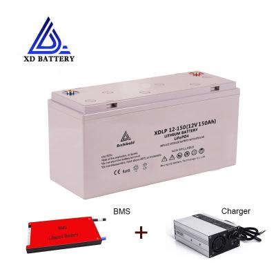 China UPS 12v 150ah power wall battery hot sale rechargeable lithium ion battery for marine battery installation for sale