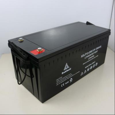 China UPS 12V 200AH LiFePO4 Battery for Electric Outboard Thrust Motor Rowing Boat Trolling ABS Housing with Smart BMS for sale