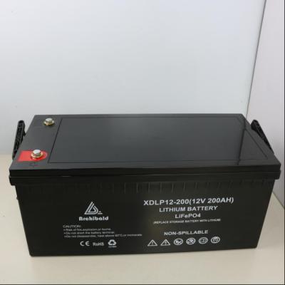 China UPS factory direct 5000-8000 cycles lipo 12v 200ah battery for on land marine/RV car van/camping with wholesale price for sale