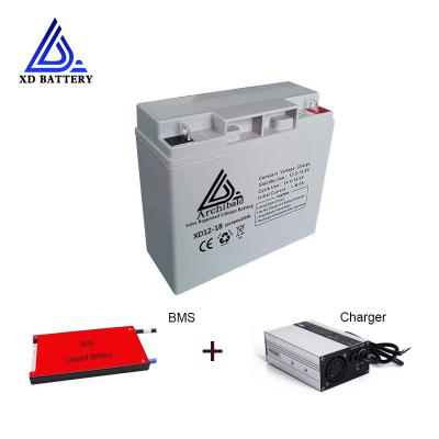 China deep cycle battery 12V lithium ion batteries OEM odm deep cycle lifepo4 12v 18ah lithium ion battery with bms for sale