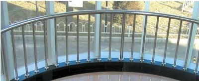 China Polished External Stainless Steel Handrails / Stainless Steel Stair Railing for sale