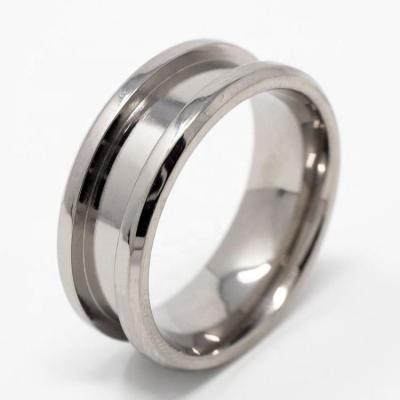 China Fashionable Custom Polishing Ring Core 8mm, Channel Inlay Ring Core White, Channel Ring 925 Sterling Wholesale for sale