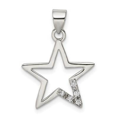 China TRENDY Fashion Minimalist Women Star Pendant Silver Plated Star Charm For CZ Pendant Custom for sale