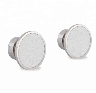 China No Nickel And No Lead Customized Stainless Steel Mens Blank Magnetic Cufflink for sale