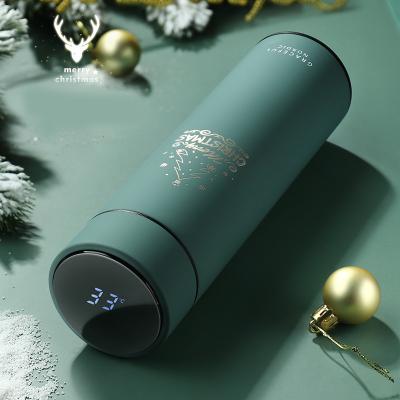 China Sustainable Hot On Amazon Smart LED Temperature Display Insulated Water Bottle Smart Stainless Steel Vacuum Flask for sale