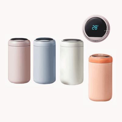 China PORTABLE 16oz Touch Screen Lid Smart Thermos Temperature Display Stainless Steel Water Bottle With Custom Logo for sale