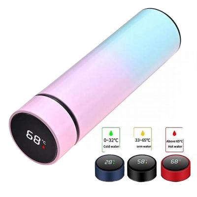 China 2022 Smart Drinkware Chinese Thermos Thermos Sustainable Plastic Lid Temperature Show Digital Led Intelligent Thermos for sale