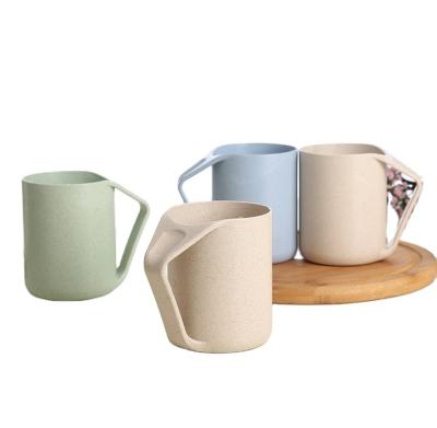 China Factory Design New Design Coffee Fiber Cup Natural Grade PP Food Safety Hot Viable Hot Stock Plastic Cup Wheat Straw Cup for sale