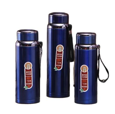 China New Customized LOGO Style Stainless Steel Vacuum Flask Business Sling Travel Pot Viable Outdoor Sports Bottle for sale