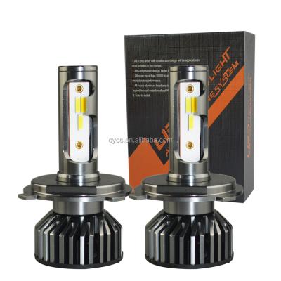 China F2 aluminum csp three colors 3 colors led bulb 12v 48W 12000LM h4 led headlight h4 car led headlight led headlight h4 for sale