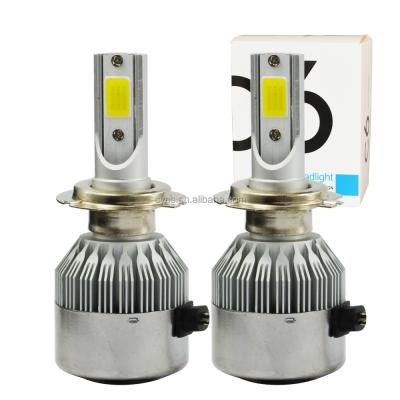 China Wholesale 12v 24v 72W 7600LM Aluminum COB C6 H7 Led Headlight Bulb for sale