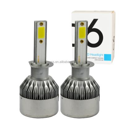 China Super Bright Automobile Lamp 72W 7600Lumens COB C6 Led Headlight H1 for sale