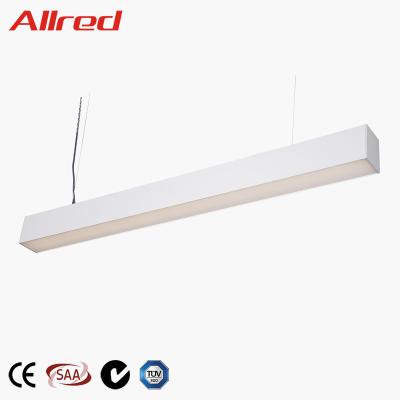 China Modern High Quality Contemporary Simplified 30W Aluminum Linear Hotel LED Pendant Light for sale