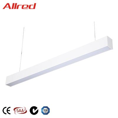 China Wholesale Modern Customhouse Suspended Ceiling Lamp Fixture LED 20W 30W Linear Pendant Light Chandelier 40W 50W for sale