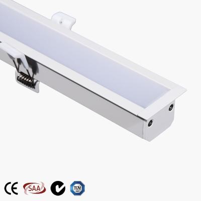 China Minimalist 12W Embeded Home Dining Room Linear Light LED Color Adjustable Ceiling Light for sale