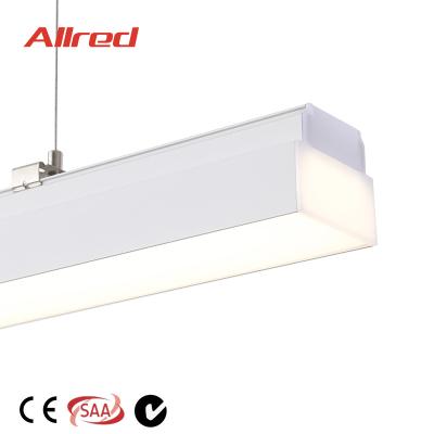 China Latest Modern Products Office Supermarket Suspended Hanging Flexible Led Linear Light for sale