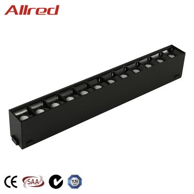 China DC24V Modern High Quality Adjustable Black 12W LED Aluminum Linear Track Light for sale