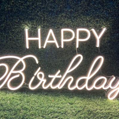 China Buildings Dropshipping NO MOQ Customized Happy Birthday Neon Sign Letter For Birthday Decor for sale