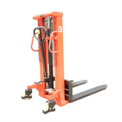 China Hotels Hand Unloading Method Hydraulic Manual Stacker Equipped With Variety Styles Fork for sale