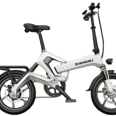 China Magnesium new 48V 400W 10AH alloy electric bicycle ZHENGBU K6 2021 16 inch wholesale low price electric folding bike for sale