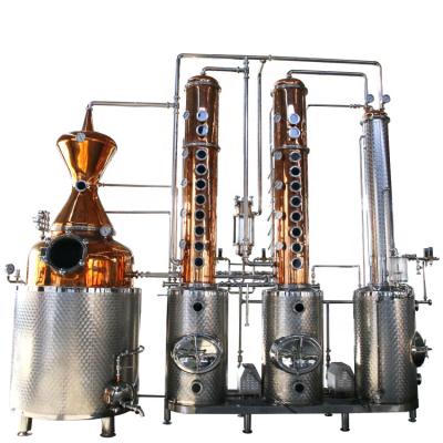 China Factory Copper Distillery Equipment 300L Illegal Alcohol Reflux Column Gin Whiskey Rum Distilling for sale