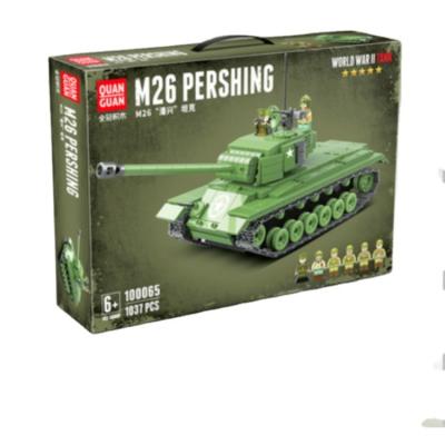 China Block Military Toy 100065 US Army Pershing M26 Tank Artillery Tank US Army Building Toy WWII Weapons Model Block for sale