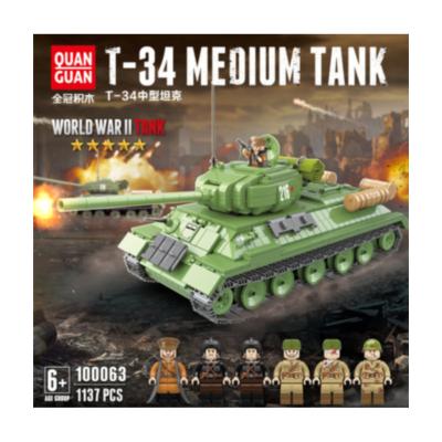 China Military Building Toy 100063 Tank 1113PCS Children Learning Toy Educational Gift Lepini Building Block Child Christmas Gift for sale