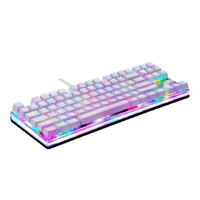 China High Quality 87 Key Mechanical USB Wired Keyboard Mechanical LED Feel RGB Mechanical Gaming Keyboard for sale