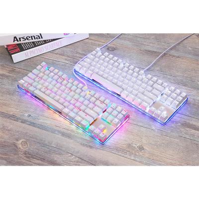 China MOTOSPEED K87S RGB OEM Logo ERGONOMIC Backlight 87 Keys Wired Mechanical Keyboard Gaming For LoL CF for sale