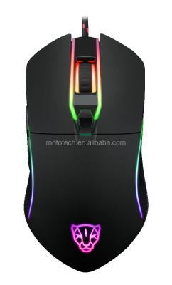 China New Motospeed 6d Backlit Gaming RGB Optical Mouse Breathing LED Lights Set Wired Mouse for sale