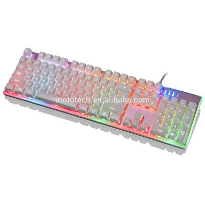 China K11 104 multicolor keytop keyboard factory price USB mechanical keys wired mechanical feel desktop computer keyboard gaming keyboard colorful backlit gamer teclado for sale