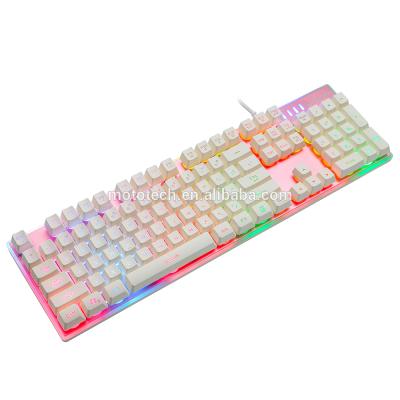 China Mechanical Keyboard Motospeed USB Multicolor Keycaps Wired Gaming Desktop Keyboard 104 Keys Slim Colorful Led Light Backlight For Macbook Desktop PC for sale