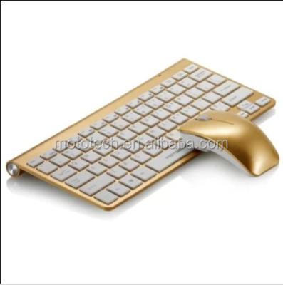 China 2021 new fashion 2.4G wireless technology ultra-thin wireless keyboard suit 2.4G mouse combo for sale