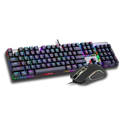 China shenzhen plug and play motospeed the CK888 mechanical gaming keyboard mouse combo for sale