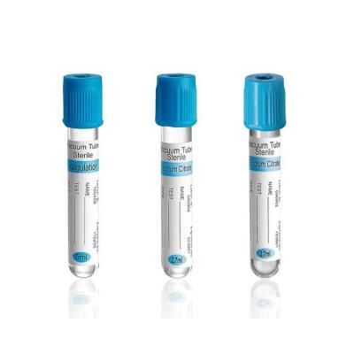 Cina Blue Cap 5 ml, 10 ml Test di laboratorio Citrato di sodio Assorbimento del sangue a vuoto Pt tubo per il test di coagulazione del sangue in vendita