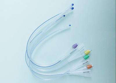 China 3 Catheter van Foley van het manier de Dubbele Lumen, Beschikbaar Foley-Catheter100% Silicone Te koop